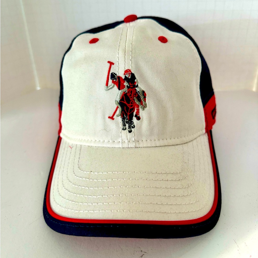 US Polo Assn Hat Cap Red, White & Blue Logo